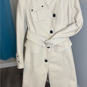 Karen Millen Cream Buttoned Coat